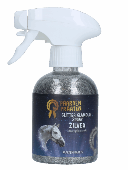 Paardenpraat Glitter Glamour Spray Zilver