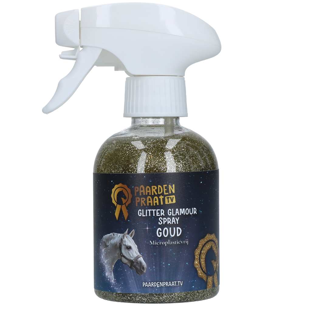 Paardenpraat Glitter Glamour Spray Goud