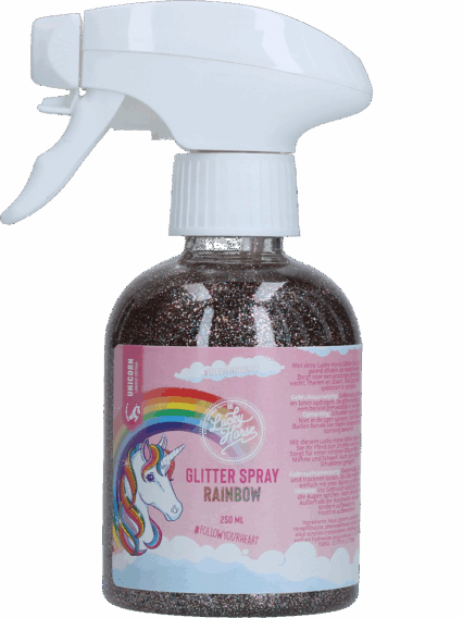 Lucky Horse Unicorn Rainbow Glitter Spray