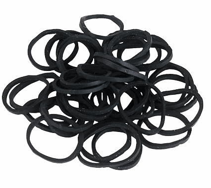 Elastiekjes rubber zwart